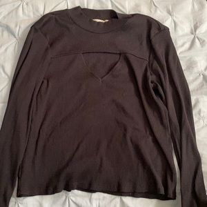 Black ribbed long sleeve